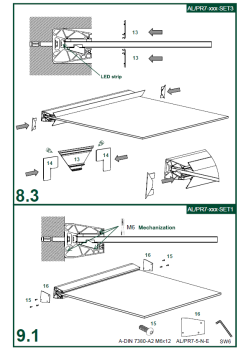Aluminium Vordach Haustürvordach NATURAL Haustür Überdachung Glasvordach 300 cm